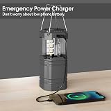 Mesqool Camping Lantern Rechargeable Solar USB Hand Crank Collapsible Light view 3