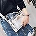 Yocatech Clear Crossbody Messenger Shoulder Bag Purse for Women Adjustable Strap, NFL Stadium Approved (Grey (2 bags))