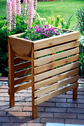 dobar Dekoratives Hochbeet aus Holz (Kiefer, braun) für Garten: Tischbeet Bausatz für Gemüse, Kräuter, Blumen, Beet Pflanzbeet für Terrasse, Balkon – Bild 8