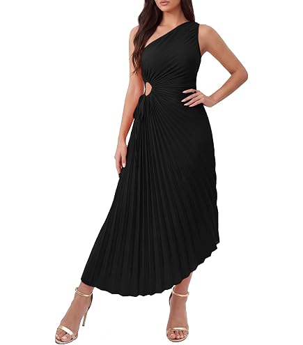 Nicole Miller New York Women's Metallic Vera Foil Pleated Assymetrc Hem One Shoulder Dress, Abstract Butterfly Blue Print, 6 : Clothing, Shoes & Jewelry