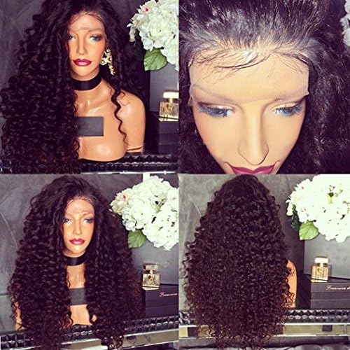Lanting Synthetic Lace Front Wig #1B Kinky Curly Front Lace Wigs Heat Resistant Fiber Hair Half Hand Tied Synthetic Wigs 8-28Inch on Sale 24Inch Lace Front Wig
