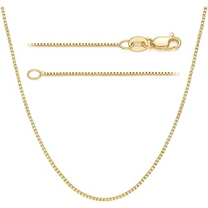ckuscapo 14K Gold Necklaces for Women Gold Box Chain Gold Chain for Women | Gold Chain for Women 14K Gold Necklace 14K Gold C