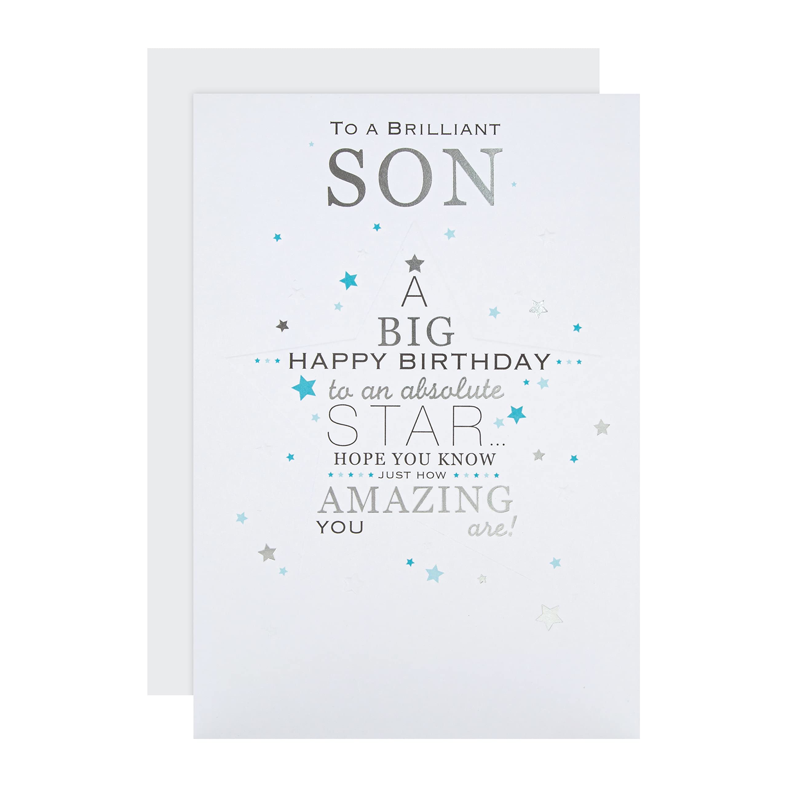 Hallmark Birthday Card for Son - Contemporary Star Design
