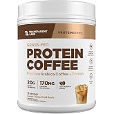 Transparent Labs Protein Coffee Powder - 15 Servings, Sweet Cream Cold Brew | Coffee Protein Powder with Premium Arabica Coffee &amp; Grass-Fed Whey Protein, 20g Protein Iced Coffee 170mg Caffeine, Low Sugar