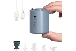 FLEXTAILGEAR Tiny Pump Portable Air Pump Ultra-Mini Air Pump with 1300mAh Battery USB Rechargeable to Inflate Deflate for Poo