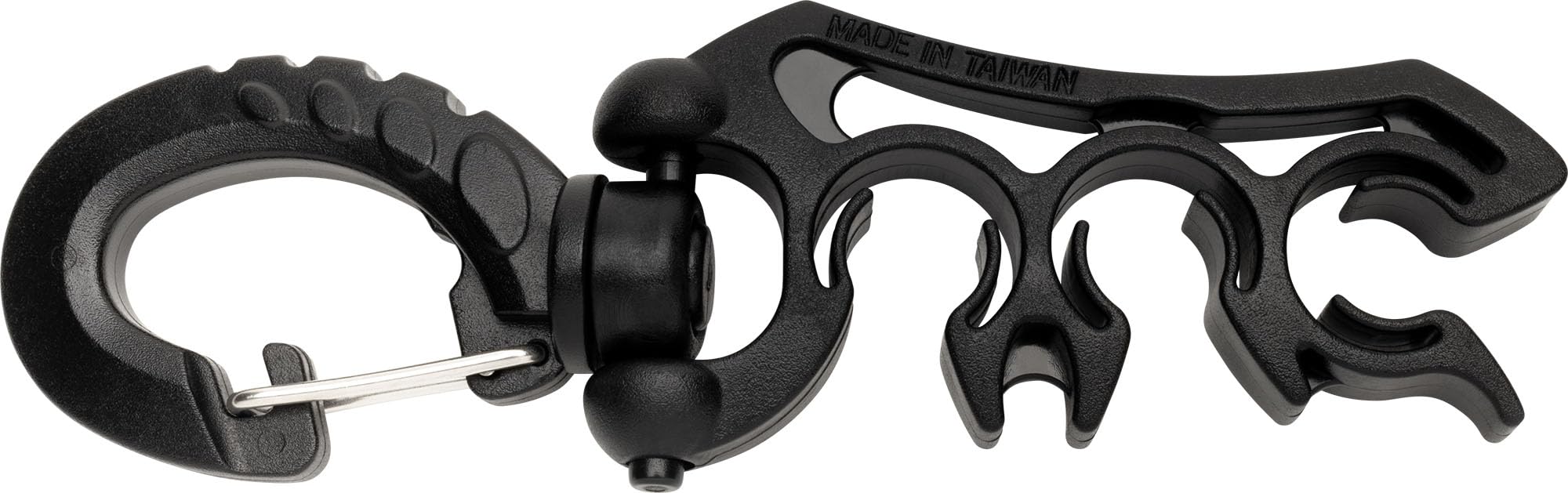 Cressi Hose Holder Clip 3 Black - Clip Support for 3 Diving Whips, Black, One Size, Unisex