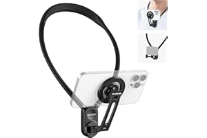 NEEWER Magnetic Neck Holder for Action Camera & Phone, Hands Free Tripod Chest Mount Compatible with GoPro DJI Insta360 Magsa