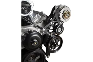 Bevinsee LS Engine Serpentine Bracket Alternator Power Steering Pump Swap Conversion Compatible With Chevrolet LS1 LS2 LS3 LS6 LS7 4.8 5.3 6.0 6.2L Truck & SUV Engines Compatible With GM CNC-Machined