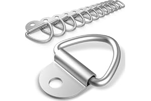 12PCS V Ring Tie Down Anchors 2" Diameter Steel Tie Down V-Ring Bolt On Trailer Anchor for Trailer,Cargo,Truck,Warehouse,Boat