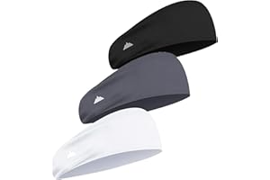 Mens Headband - Sports Running Sweat Head Bands - Athletic Sweatbands Hair Band for Workout, Basketball, Exercise, Gym, Cycli