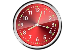 GEUGECY Tiny Small Car Vent Clocks Watch for Dashboard Car Clock, Motorcycle Stick- Clock Watch, Stick Small Round Quartz Clo