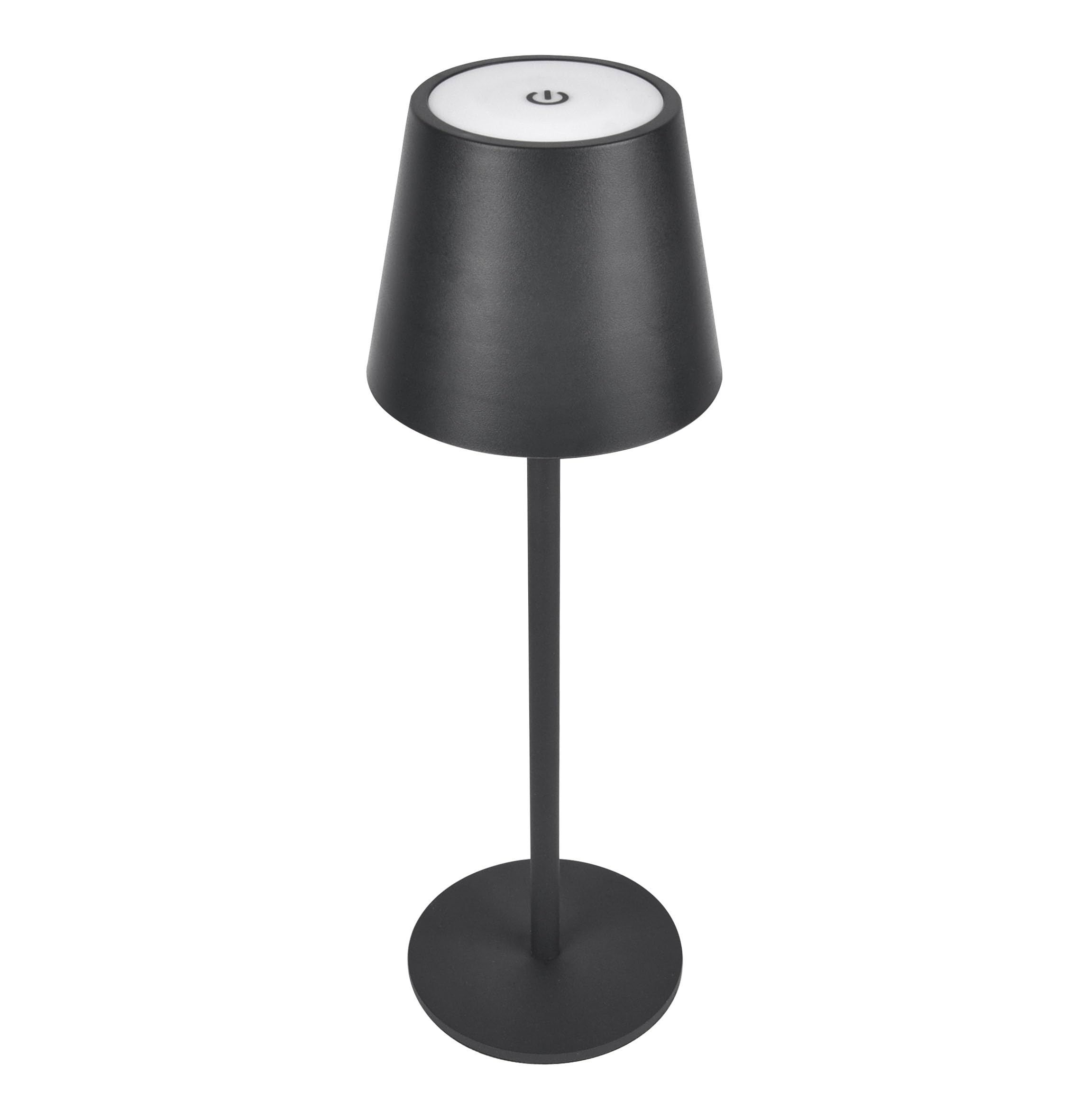 greenandco Rechargeable Table Lamp, Wireless, Dimmable, Touch Control, 3000-5000K, CRI 90, 3600mAh, Suitable for Outdoor, Colour: Black — image 1