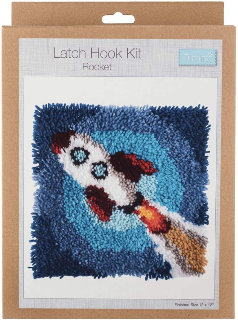Trimits Latch Hook Kit: Rocket - 12" x 12"
