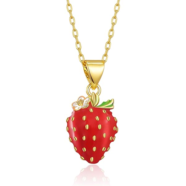 Amazon.com: TALYKONG Strawberry Rings for Women Gold Plated