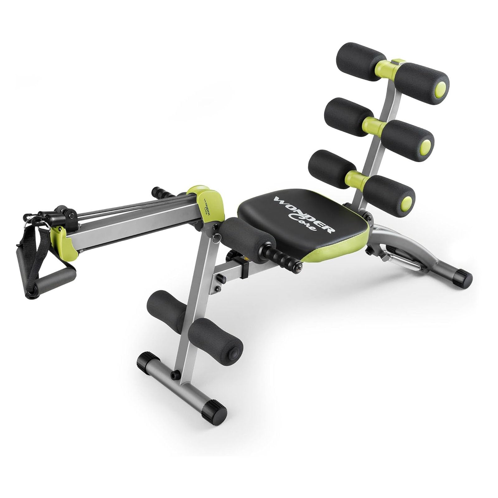 Wonder Core 2 - 12 in 1 Exercise Machine - Built in Twisting Seat and Rower for At Home Gym Workouts - Core Strength Training - Tone Tighten and Sculpt Abs - Grey