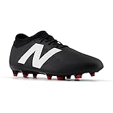 New Balance Unisex Tekela Magique FG V4+ Soccer Shoe,Black/White/True Red,Men 9.5 / Women 11