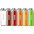 SIFENE 18oz Juice Bottles Set of 6, Clear Glass Water Bottles-BPA Free & Eco-Friendly, Reusable Refillable Bottles for Juicing, Sauce Jar, Juice Beverage Container with Stainless Steel Leak Proof Lids