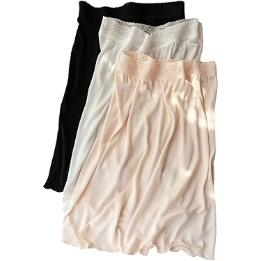 best half slips for under dresses Women's Shapewear Slip Anti-Static White Dress Skirt which will not rub or irritate your precious skin but caress it instead 1 Pack Lace Half Slip