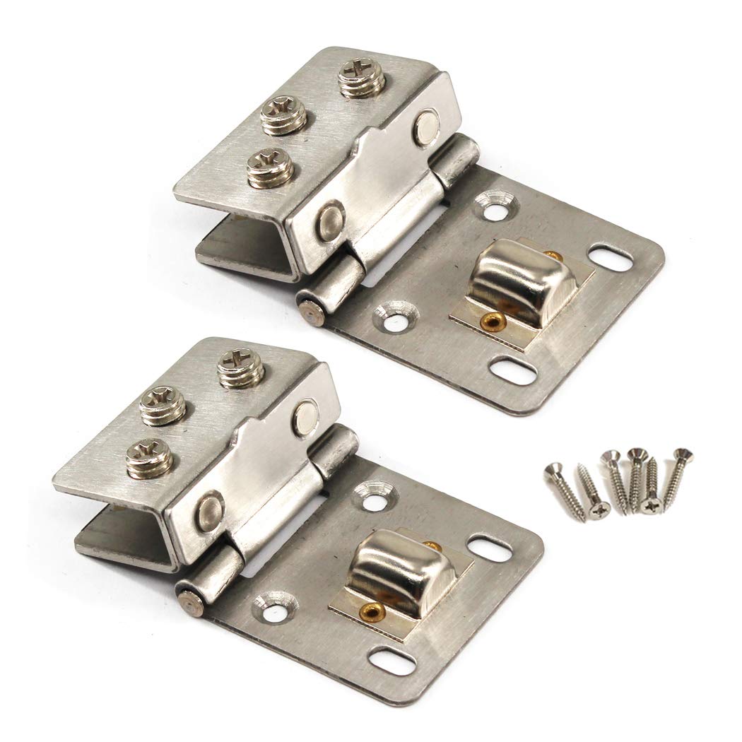 90° Glass Door Pivot Hinge Kit Zinc Alloy Shower Hinge Glass Door Clamp Clip with Screws,Adaptive 8-10mm Glass