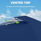 MasterCanopy Durable Ez Pop-up Gazebo 2.5x2.5M Navy Blue with Sidewall view 3