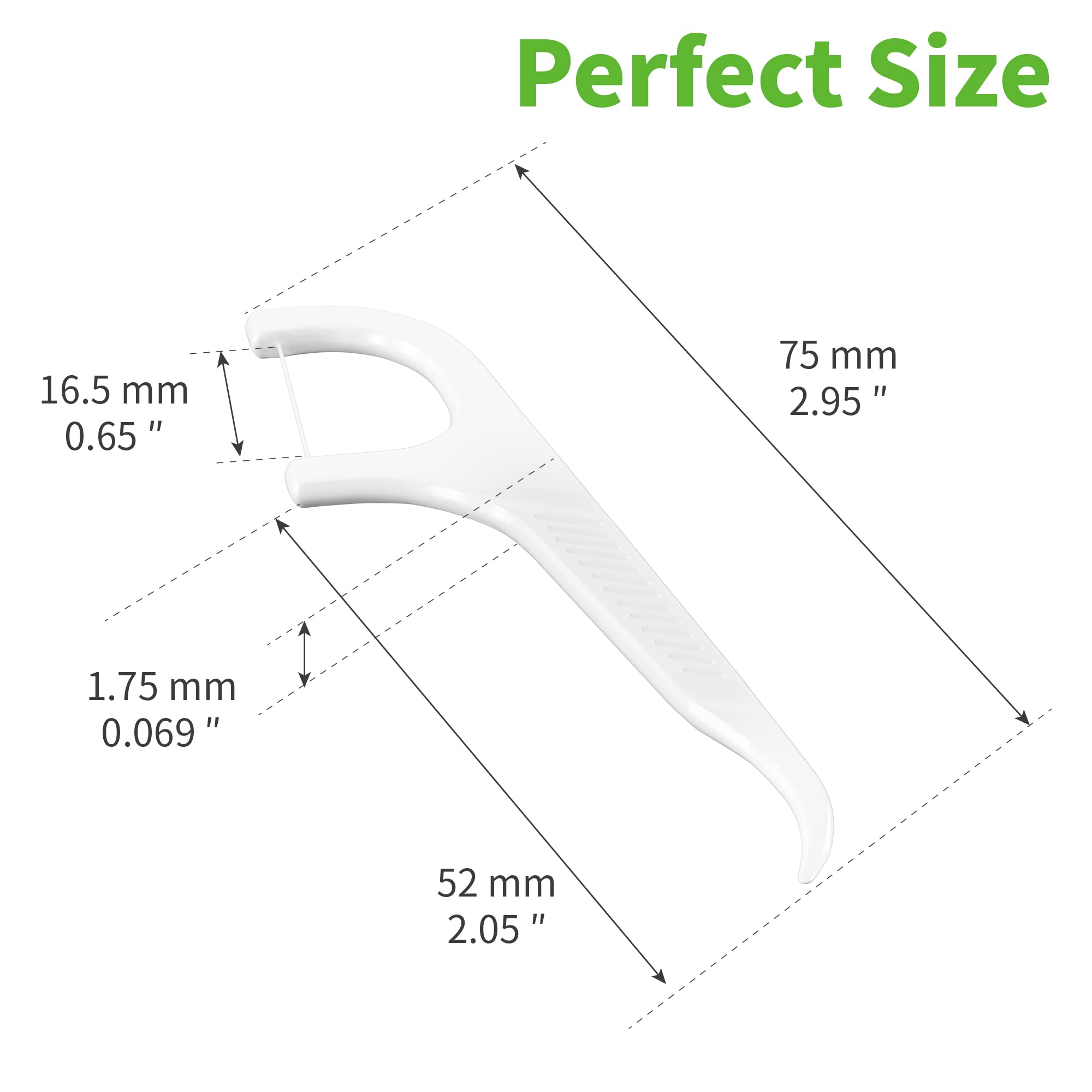 Zahnseide Stick 200 Stück 3X Zahnreinigung,Speziell für Backenzähne Sauber,Einfach Zahnreinigung für engen Zahnzwischenräume problemlos nutzen kann,die zwischenräume sauber und das Zahnfleisch gesund. 2