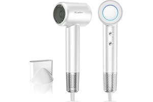 Labiim Hair Dryer, High-Speed Ionic Low Noise Blow Dryer with Brushless Motor for Fast Drying, Thermo-Control Quiet Compact Hair Blow Dryer, Hairdryer with 1 Nozzle Attachments for Home Salon Travel