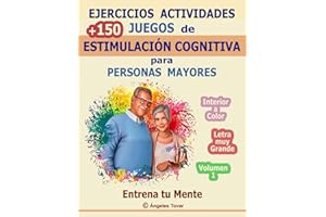Ejercicios Actividades +150 Juegos de Estimulación Cognitiva para Personas Mayores 1 | Entrena tu Mente | Letra grande Interi