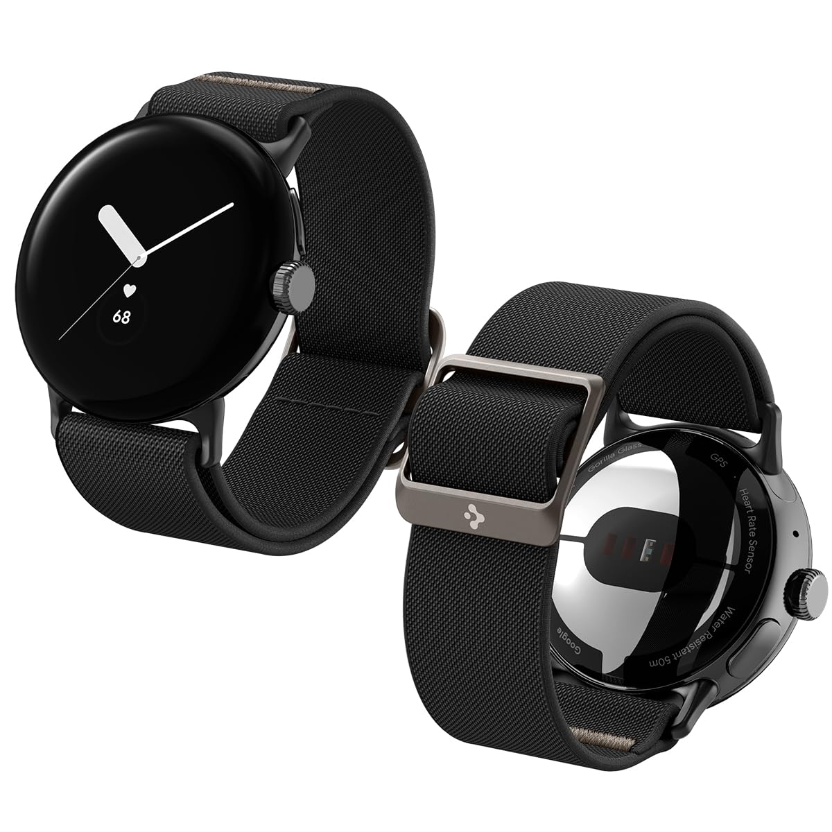 Spigen Lite Fit Strap Band Compatible wtih Google Pixel Watch 4/3/2/1 41mm (2025/2024/2023/2022) - Black