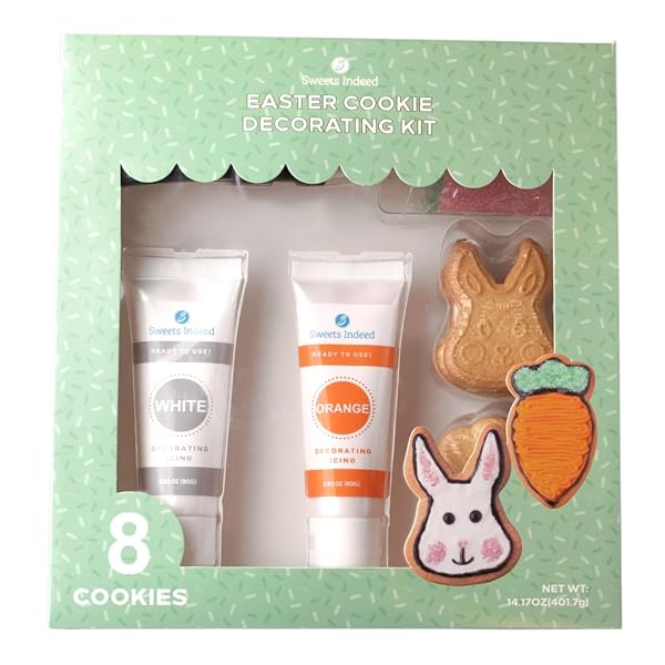 SWEETS INDEED SPRING COOKIE DECORATING KIT PLUS SPRINKLES FROSTING TUBES NOZZLES 14.17 OUNCES PERFECT FOR BAKING AND COOKIE DECOARTING