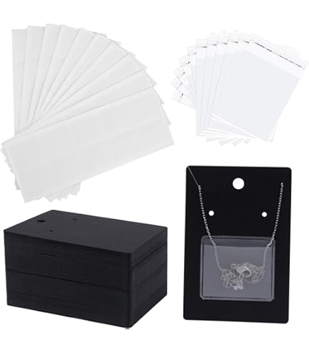 Lot 200 Sacs Emballage Bijoux Avec Cartes Kraft - Présentation Professionnelle Petites Entreprises