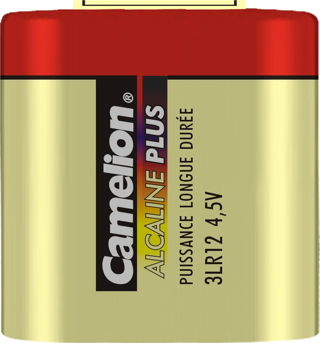 Camelion 11100112 3LR 12 4.5 V Plus Alkaline Flat Battery (Shrink Wrap Packaging)