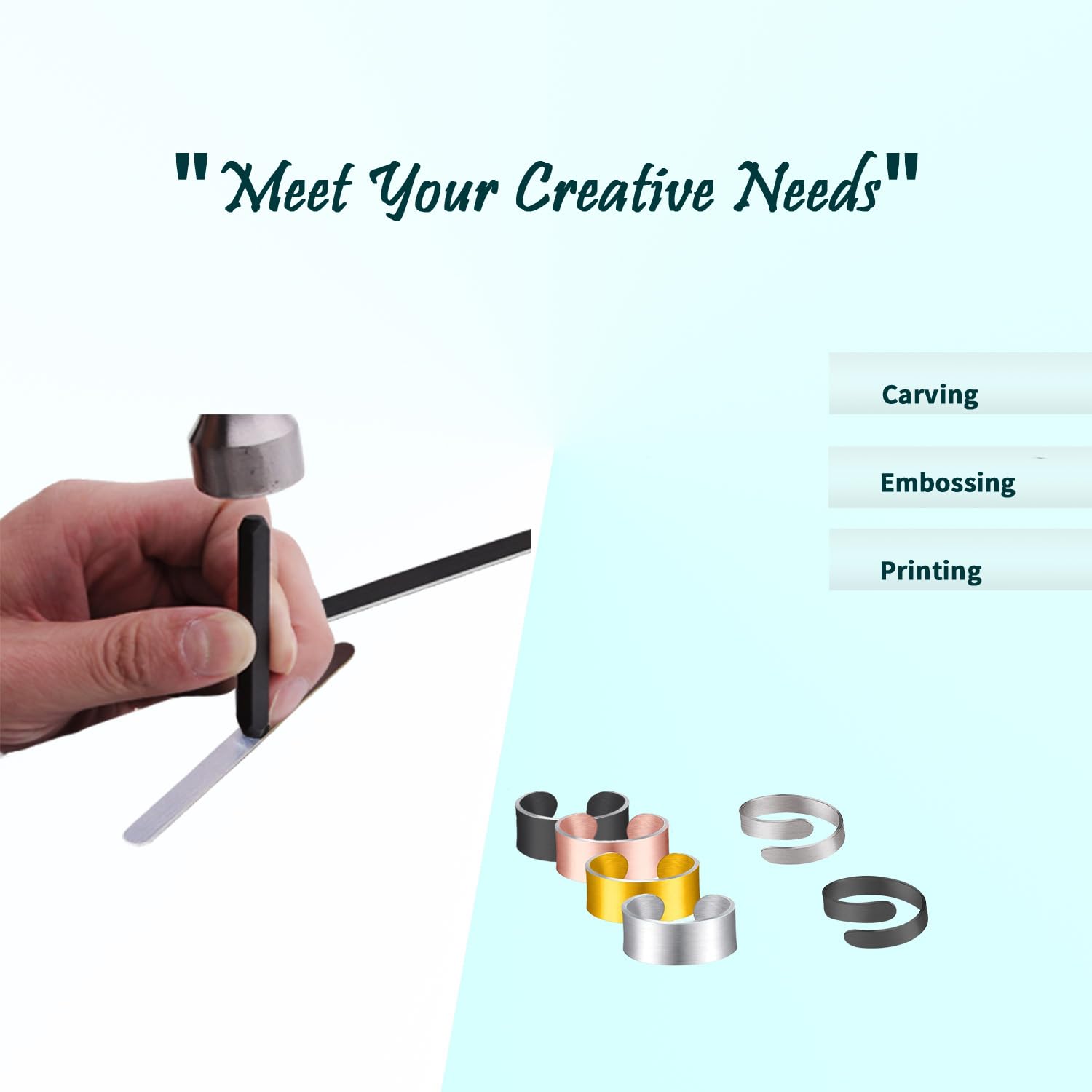 TreGecl 24 Pack Ring Stamping Blanks Aluminum Metal Ring Blanks for Jewelry, 2.24×0.4inch, 3×0.24inch, Ring Size 5-7, 8-10, 11-12 (Black and Silver)