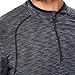 Zengjo 1/4 Zip Pullover Mens(L,Black & Grey)