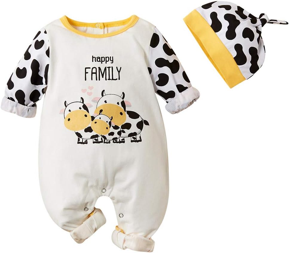 cow print baby sleepsuit