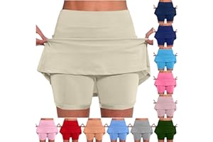 Skorts for Woman Tummy Control Mini Skirt with Shorts Underneath High Waisted Dressy Casual Flowy Boho Skort 2026