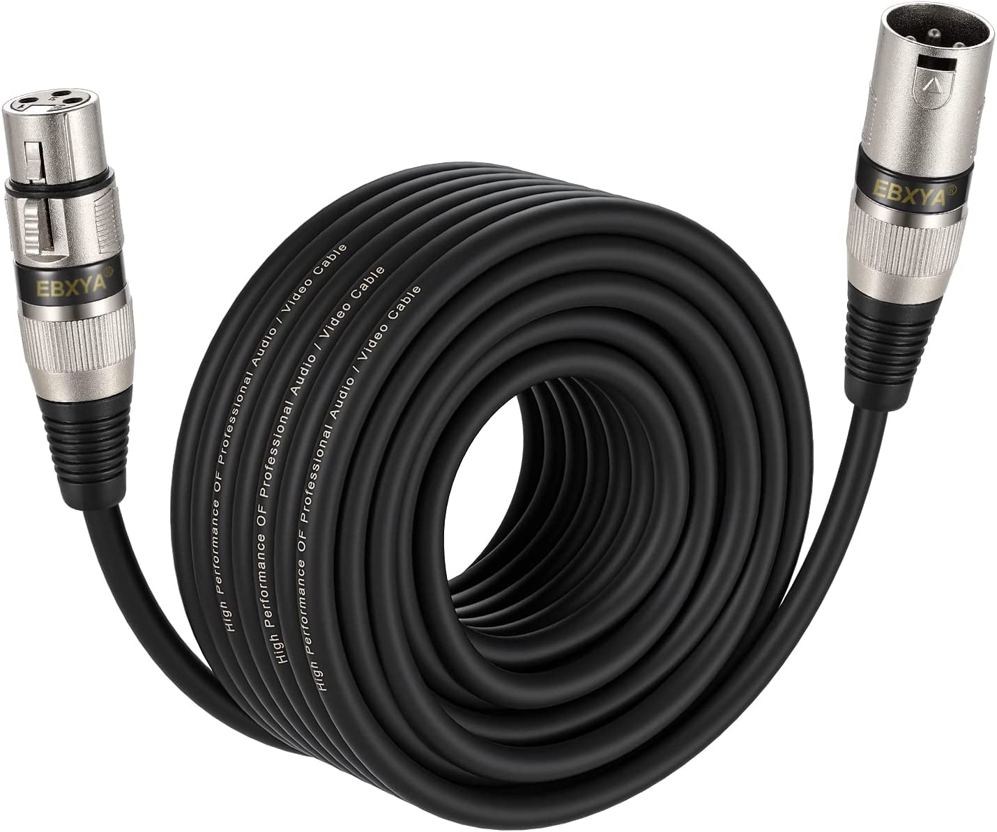 EBXYA XLR Cable Microphone Cable 15M Male to Female 3PIN Balanced XLR Lead DMX Patch Cables
