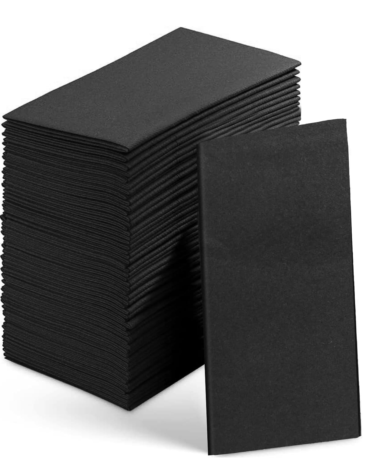 100 Pack Linen Like Black Napkins Disposable Guest Paper Napkins Hand Towels for Bathroom Soft Absorbent Paper Napkins Everyday Dinner Kitchen Party Wedding Cocktail