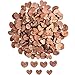 400 Pieces Wooden Love Hearts Natural Ornaments Crafts Decor Rustic Wooden Pattern Love Heart Wedding Table Decoration Crafts (Color 1)