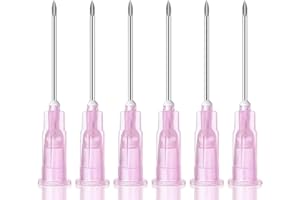 LUXIBOLL 100Pcs 18G 1 Inch Sterile Disposable Injection Needle for Lab, Individual Package Tools for Measuring Refilling Liquid, Inks, Crafts, Plant and Industry