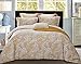 Word of Dream Egyptian Cotton 3 PC Duvet Cover Set, Full/Queen, Opulent Paisley Pattern