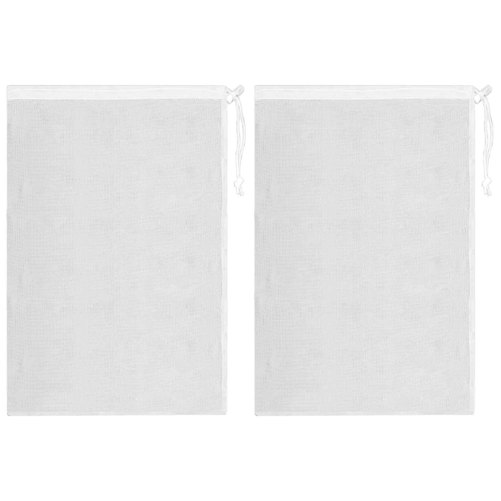 SAVITA 2pcs 16 x 24 Inch Fine Mesh Replacement Bag for Pool Vacuum, Pool Cleaner Bag, Pull-and-Lock Cord Mesh Leaf Master/Eater/Gulper Bag Filter Net Bag for Pools, Ponds and Aquariums