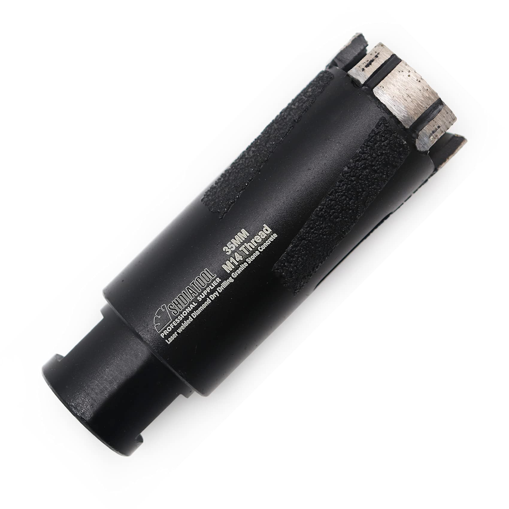 SHDIATOOL Diamond Drill Core Bit Laser Welded 35mm M14 Thread for Dry Drilling Concrete Hard Granite Marble All Mature Stone