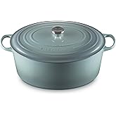 Le Creuset Enameled Cast Iron Signature Oval Dutch Oven, 15.5qt., Sea Salt
