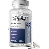 Magnesium Glycinate 850mg Capsules with L-Theanine, Chamomile & GABA for Sleep, Calmness, Muscle, Bone Health & Immune Support, Magnesium for Women and Men, Vegan, High-Absorption, 120 Count