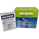 American Water Solutions SS24WS Pro Products Sani-System Liquid Sanitizer Concentrate for Water Softeners, Reverse Osmosis Systems, And Water Coolers (24 Pack).