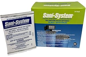 VISTAR WATER TECHNOLOGIES American Water Solutions SS24WS Pro Products Sani-System Liquid Sanitizer Concentrate for Water Softeners, Reverse Osmosis Systems, And Water Coolers (24 Pack).