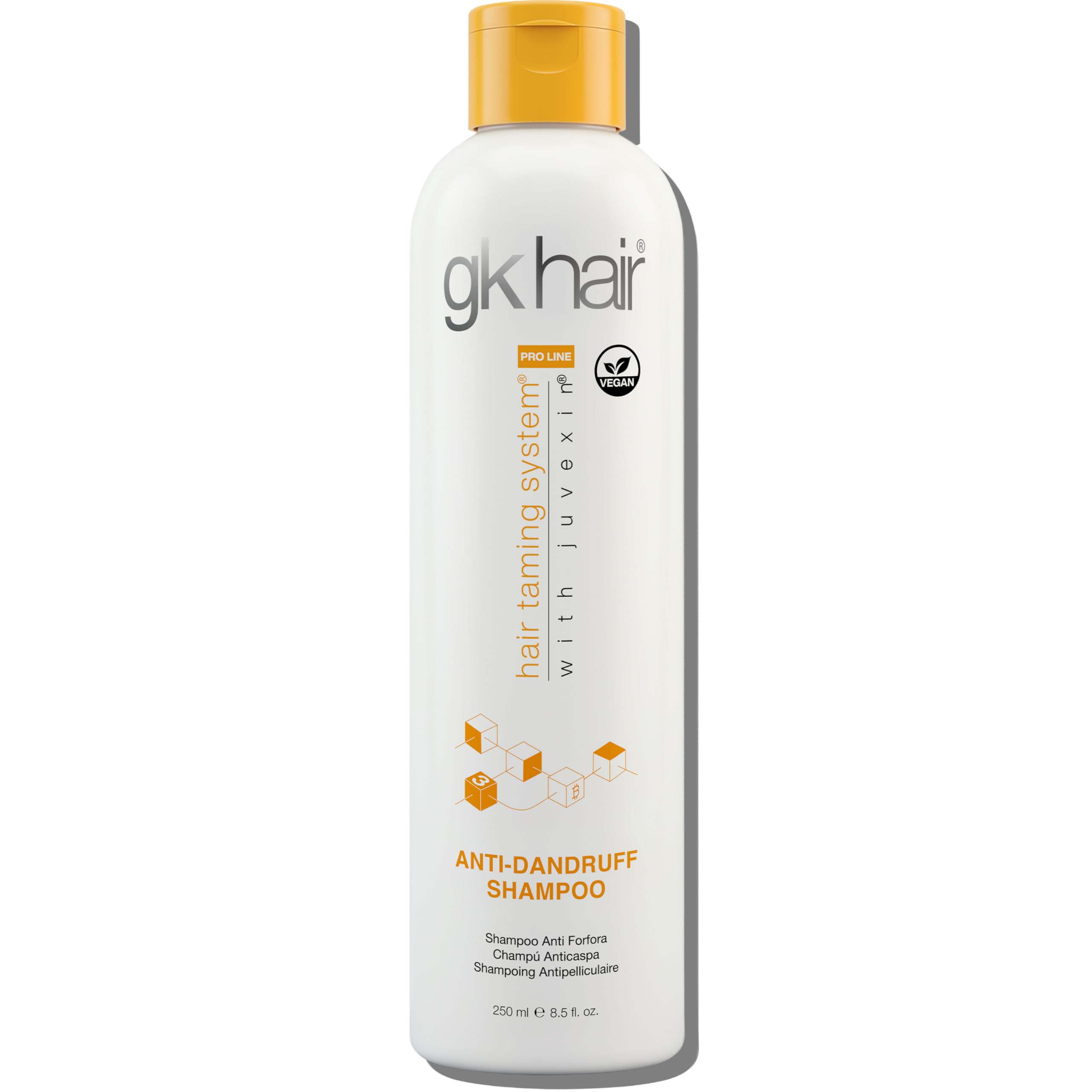 GK HAIR Global Keratin Anti Dandruff Shampoo (8.5 Fl Oz/250ml) - Hair Deep Cleansing and Impurities Remover Anti Residue Sulfate Free Shampoo for Dry Damaged Hair for Men and Women