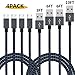Additt Micro USB Cable,4Pack 3FT 6FT 6FT 10FT Nylon Braided Cord Long High Speed USB to Micro USB Charging Cables Android Fast Charger Cord for Samsung Galaxy S7 Edge/S6/S5/S4,Note 5/4/3,HTC,LG,Tablet