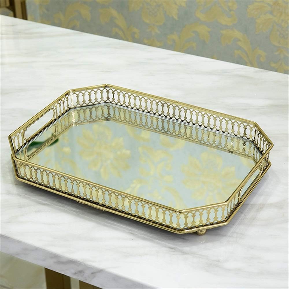 Jewellery Trays Cosmetic Organisers Contemporary Decorative Round Metal