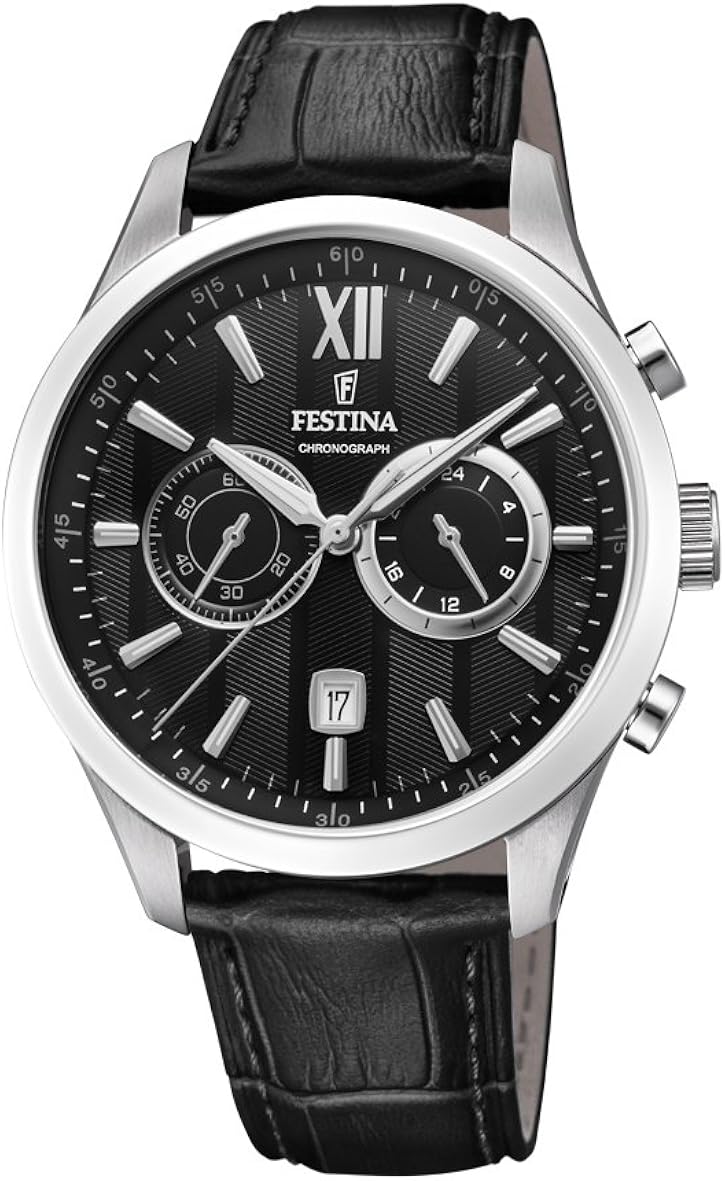 Festina Mens Analogue Quartz Watch with Leather Strap F16996/4 Amazon